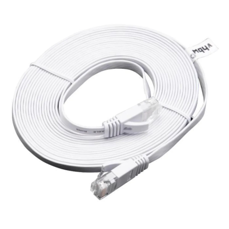 R45 VHBW Cat6 5m blanc câble plat