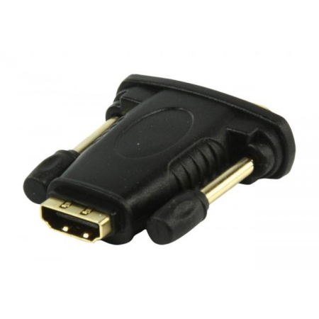 HDMI™ Femelle DVI-D 24 + 1 broches mâle Plaqué or Droit PVC Anthracite