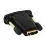 HDMI™ Femelle DVI-D 24 + 1 broches mâle Plaqué or Droit PVC Anthracite