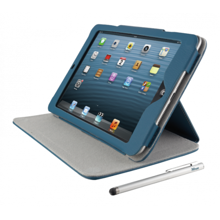 TRUST eLiga Elegant Folio Stand with stylus for iPad mini - blue Marque Trust